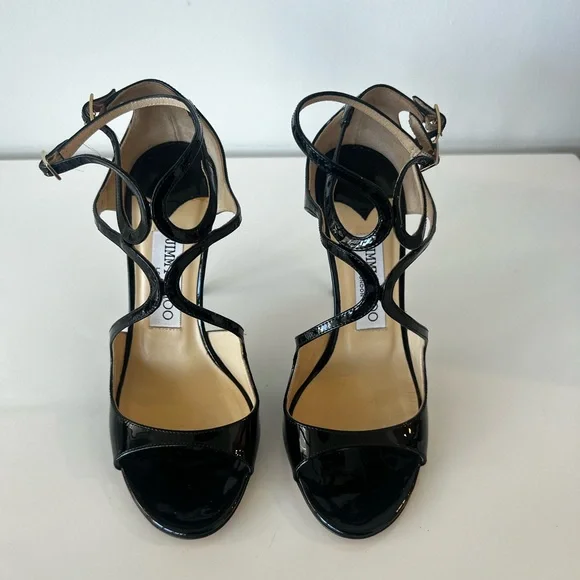 Jimmy Choo Black Patent Heels Size 37 - Picture 3 of 5